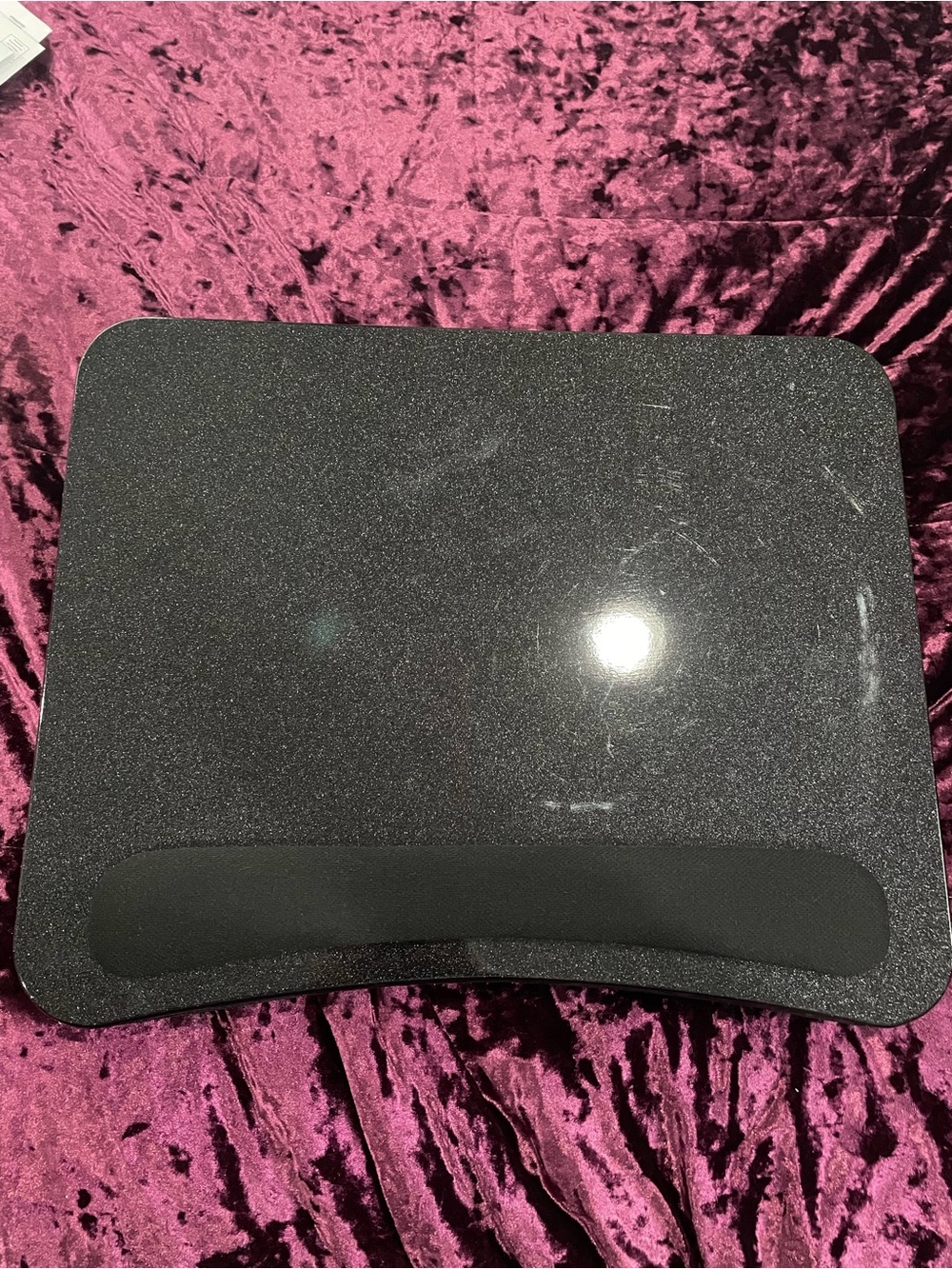 Ergonomic Black Laptop Lap Desk with Wrist Rest